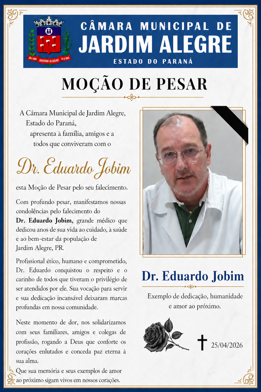 Jardim Alegre está de luto